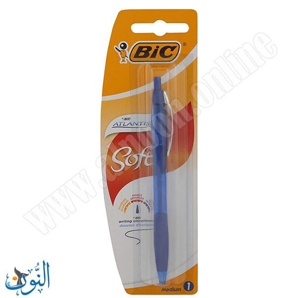 قلم حبر جاف ازرق  1.0 BIC Atlantis Soft