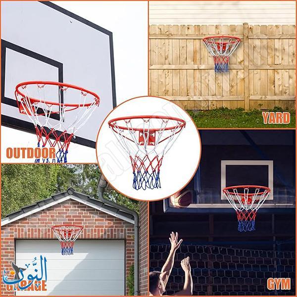 حلقة كرة السلة معدنية مع شبكة