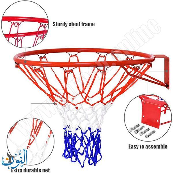 حلقة كرة السلة معدنية مع شبكة