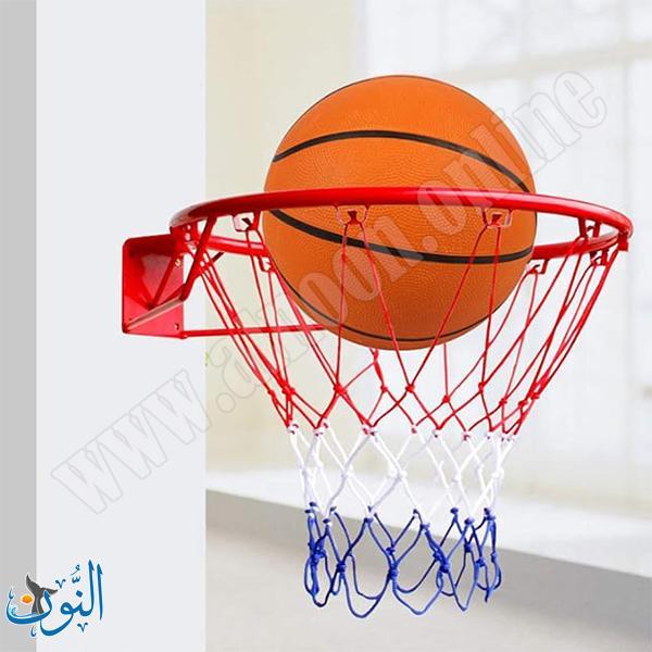 حلقة كرة السلة معدنية مع شبكة