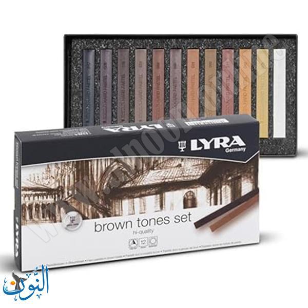 الوان باستيل بني متدرج 12 لون LYRA