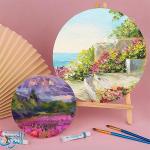 لوحة قماش للرسم شكل دائري 30 سم قطن 100% ماريس