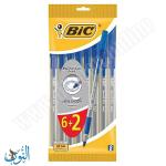 عرض قلم حبر جاف ازرق 6+2 BIC Round Stic