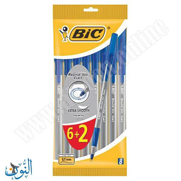 عرض قلم حبر جاف ازرق 6+2 BIC Round Stic