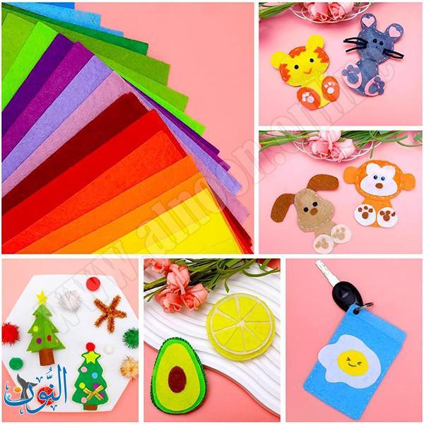 قماش لصناعة الدمى – 10 قطع ملونة – قياس A4