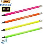 4 اقلام رصاص مع ممحاة BIC FLUO