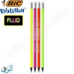 4 اقلام رصاص مع ممحاة BIC FLUO