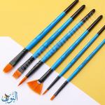 طقم 6 فراشي نايلون للطلاب و المبتدئين ماريس