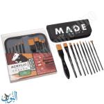 طقم 10فراشي الوان اكريليك مع حقيبة ماريس