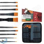 طقم 10فراشي الوان اكريليك مع حقيبة ماريس