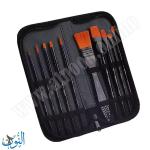 طقم 10فراشي الوان اكريليك مع حقيبة ماريس