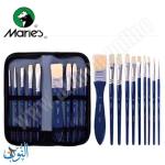 طقم 10فراشي الوان زيتية مع حقيبة ماريس