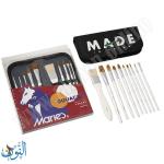 طقم 10فراشي الوان غواش مع حقيبة ماريس