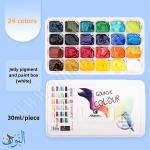 طقم ألوان غواش هلامي مركّز 24 لون عبوات 30 مل ماريس