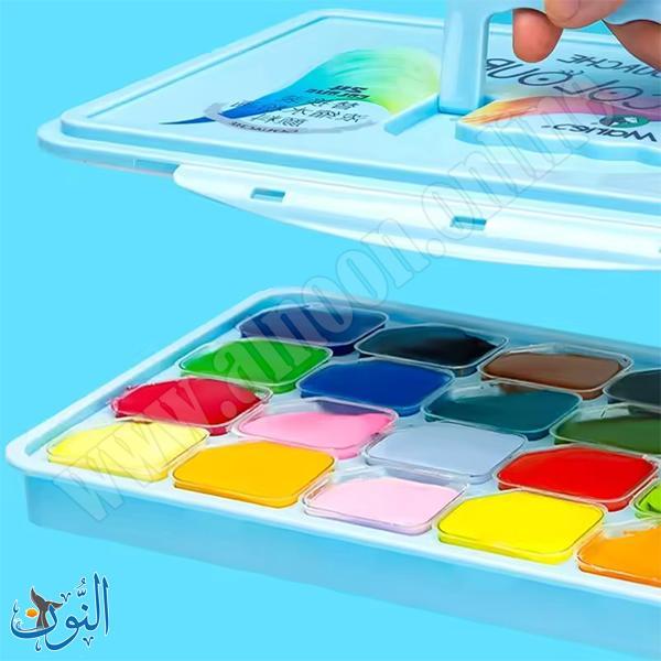 طقم ألوان غواش هلامي مركّز 24 لون عبوات 30 مل ماريس