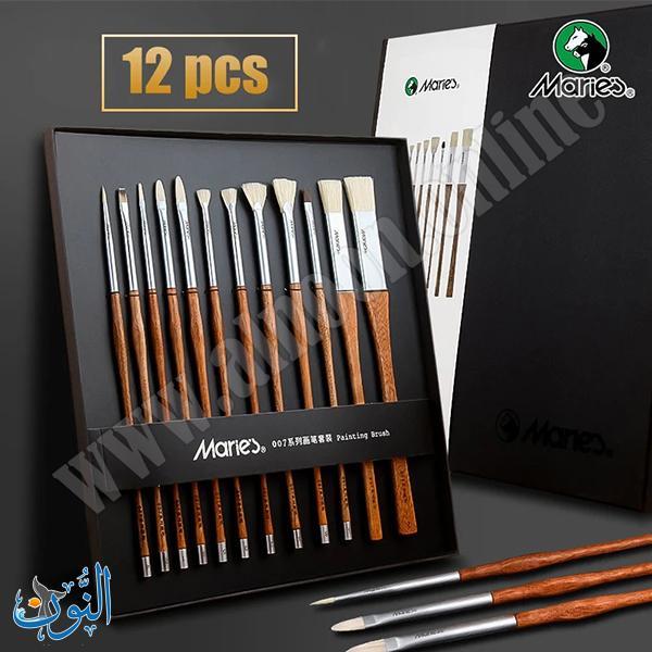 طقم الرسم الاحترافي الفاخر 12 فرشاة ماريس