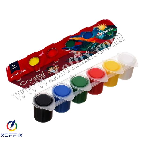 الوان غواش  6 لون Crystal