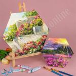 لوحة قماش للرسم شكل سداسي 24 سم قطن 100% ماريس