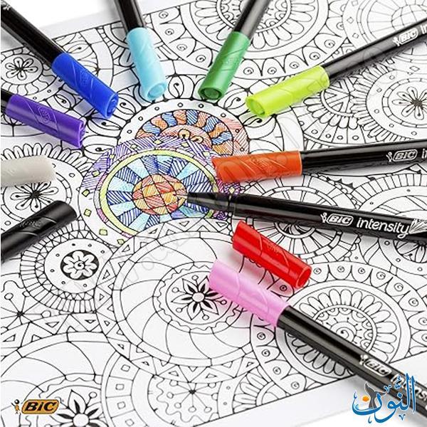أقلام حبر 0.4 ملم 12 لون BIC intensity fine