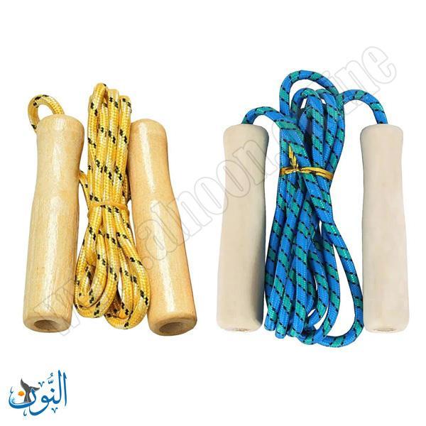 حبل قفز يد خشب