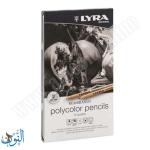 طقم 12 قلم رصاص تدرج رمادي  LYRA POLYCOLOR Pencils