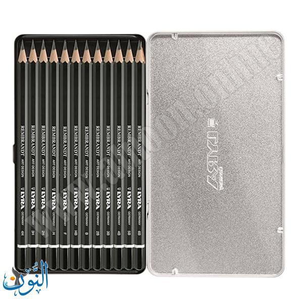 طقم 12 قلم جرافيت للرسم LYRA art design