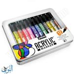 طقم أقلام اكريليك 12 لون pebeo Acrylic Marker