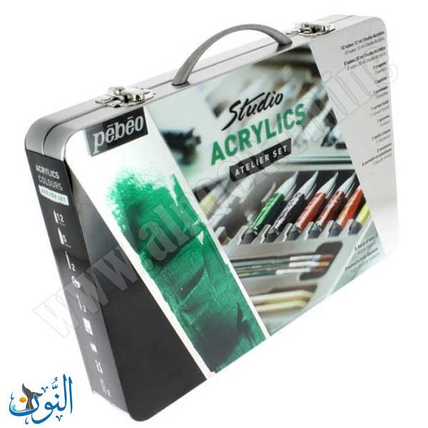 مجموعة ألوان أكريليك فنية متكاملة  28 قطعة pebeo Studio Acrylic