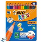 الوان خشب 18 لون علبة معدنية BIC EVOLUTION