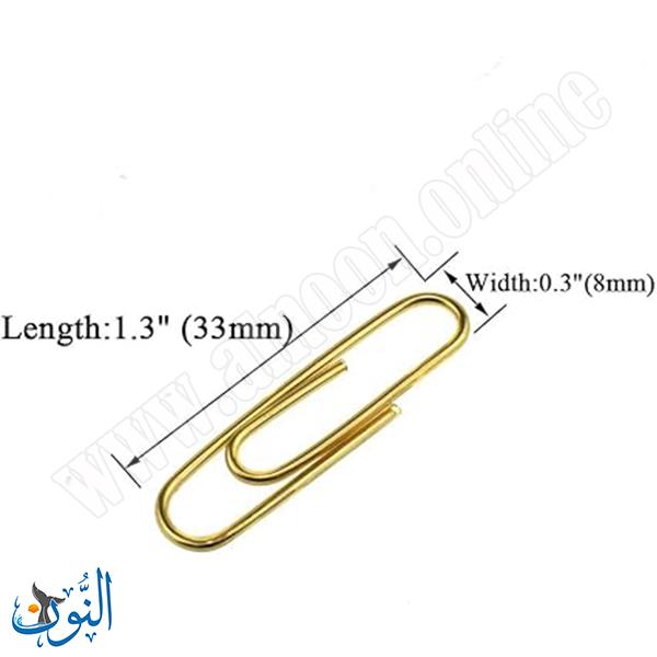 مشابك ورق ذهبية 33 ملم علبة 100 قطعة  Admiral