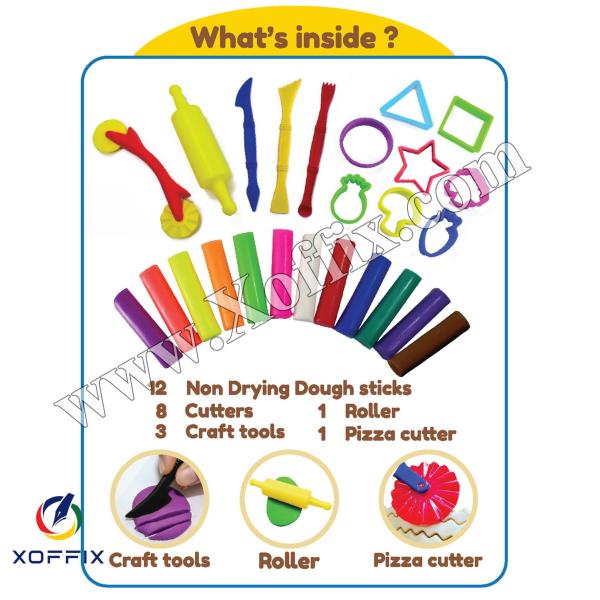 معجونة  لا تجف 12 لون  NARA PIZZA