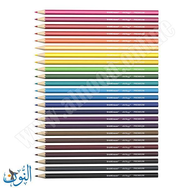 الوان خشب 24 لون علبة معدنية  ErichKrause PREMIUME