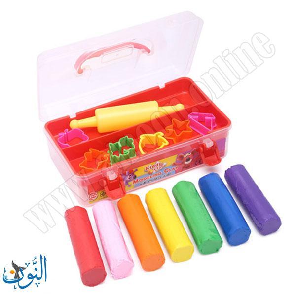 ملتينة 7 لون علبة بلاستيك 550 غم