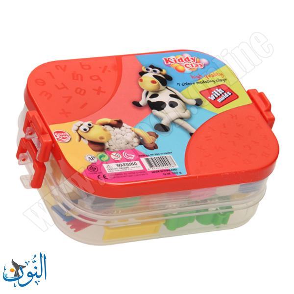 ملتينة 7 لون علبة بلاستيك 380 غم NARA