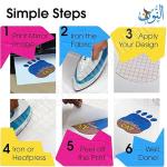 ورق حراري للطباعة على القمصان فاتحة اللون - 10 ورقات - قياس A4