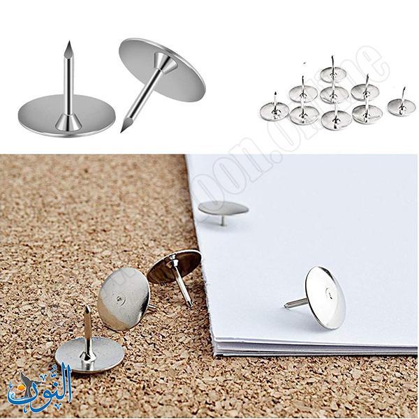 دبوس لوح فضي علبة 50 قطعة