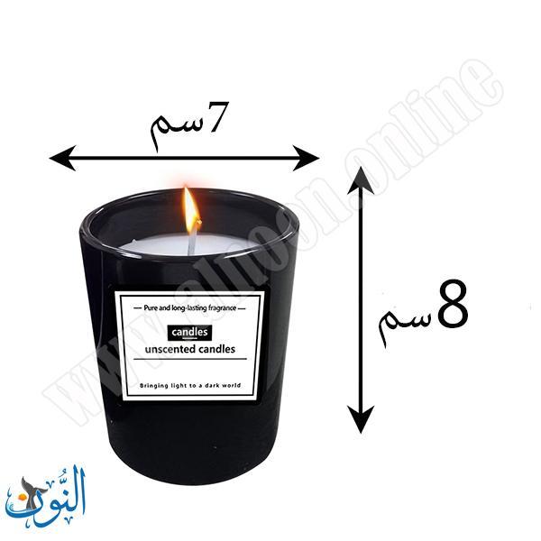 شمع معطّر في كأس زجاجي