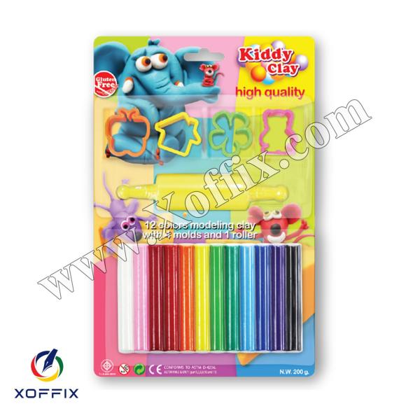 ملتينة 12 لون  200 غم مع قوالب و مدحلة  NARA