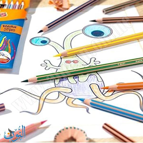 الوان خشب 24 لون  BIC Stripes