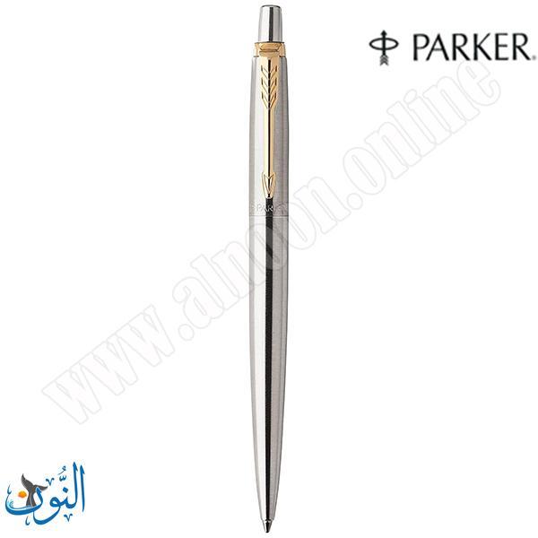 قلم حبر جاف علاقة ذهبية PARKER T BALL ST STEEL