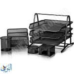 طقم مكتب معدني 5 قطع حامل مستندات ثلاثي