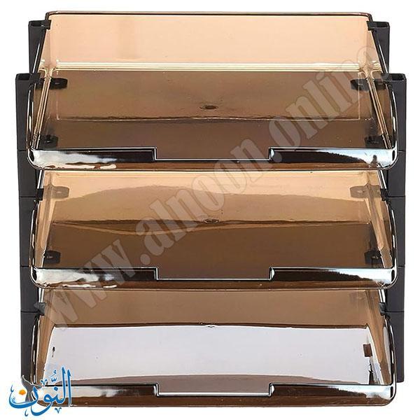 حامل مستندات بلاستيك ثلاث طبقات ثابتة