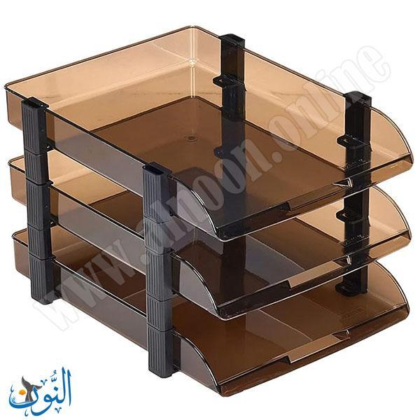 حامل مستندات بلاستيك ثلاث طبقات ثابتة