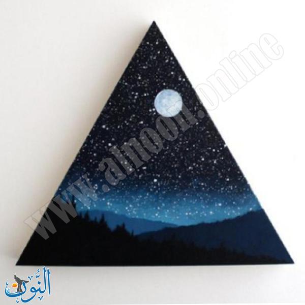 لوحة قماش للرسم شكل مثلث 40 سم قطن 100% ماريس