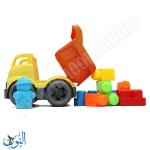 شاحنة قلاب مع 9 مكعبات بناء
