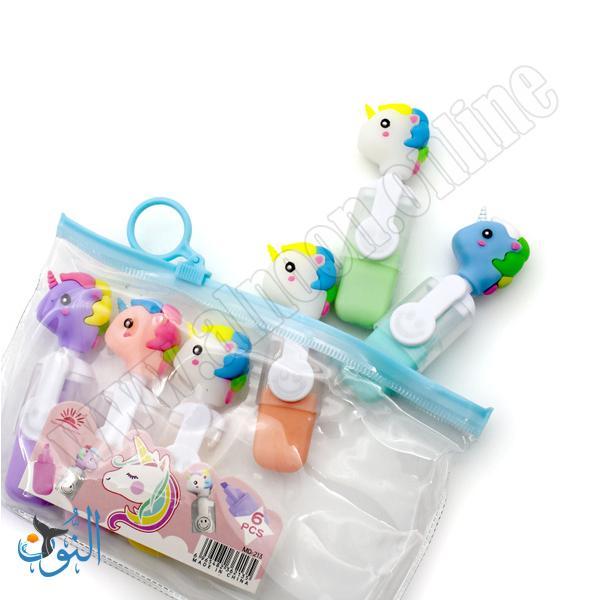 طقم 6 اقلام تحديد شكل وحيد القرن