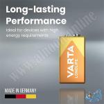 بطارية VARTA LONGLIFE 9V MN1604