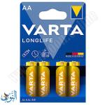 4 بطاريات AA VARTA LONGLIFE LR6 MN1500