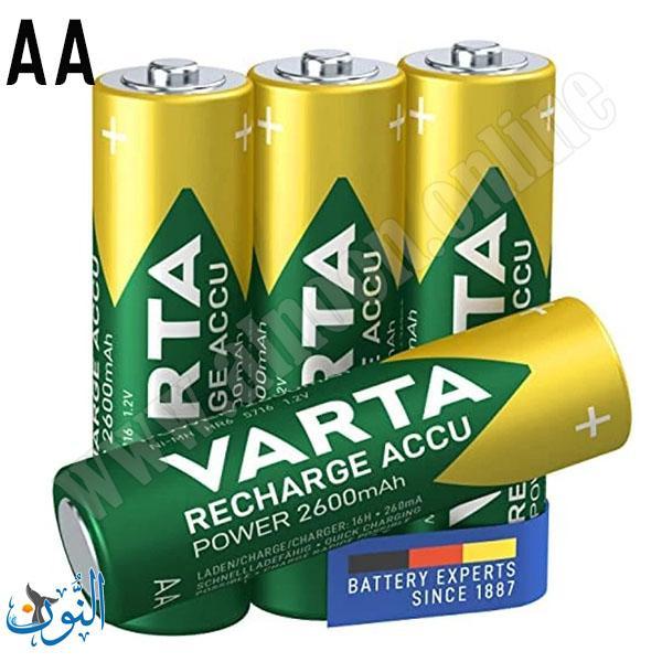 4 بطاريات شحن VARTA AA 2600 mAh