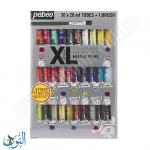 طقم الوان زيتية 30 لون 20 مل + فرشاة pebeo XL